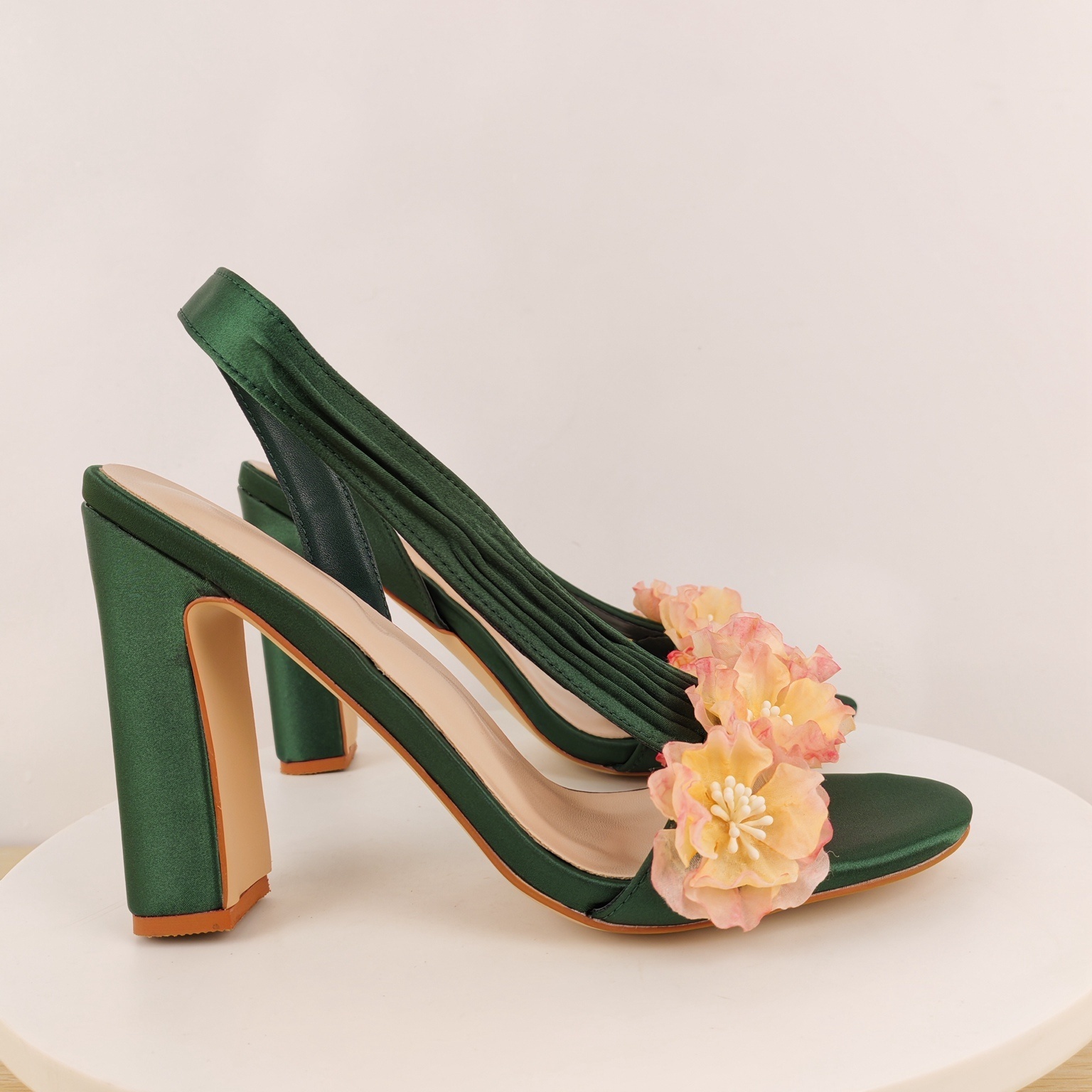 Blok Topuklu Slingback Çiçekli - Slip Dress Satin incelemesi ve fiyatı