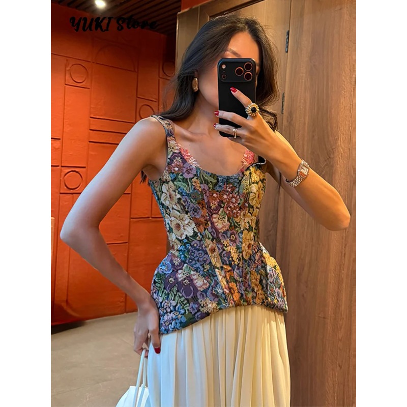 Çiçek Desenli Beli Büzgülü Kad - Corset Waist Cinch incelemesi ve fiyatı