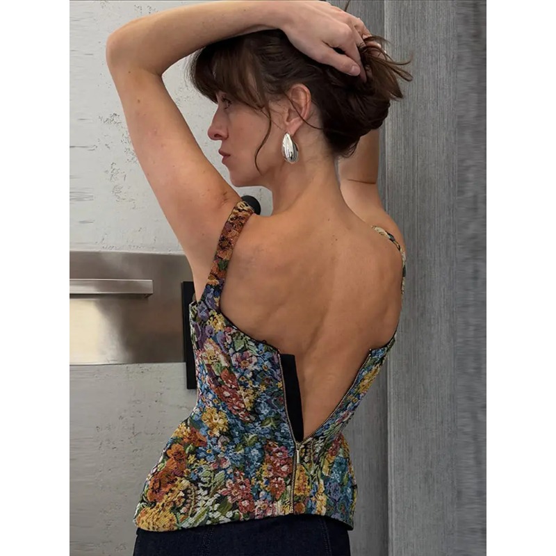 Çiçek Desenli Beli Büzgülü Kad - Corset Waist Cinch incelemesi ve fiyatı